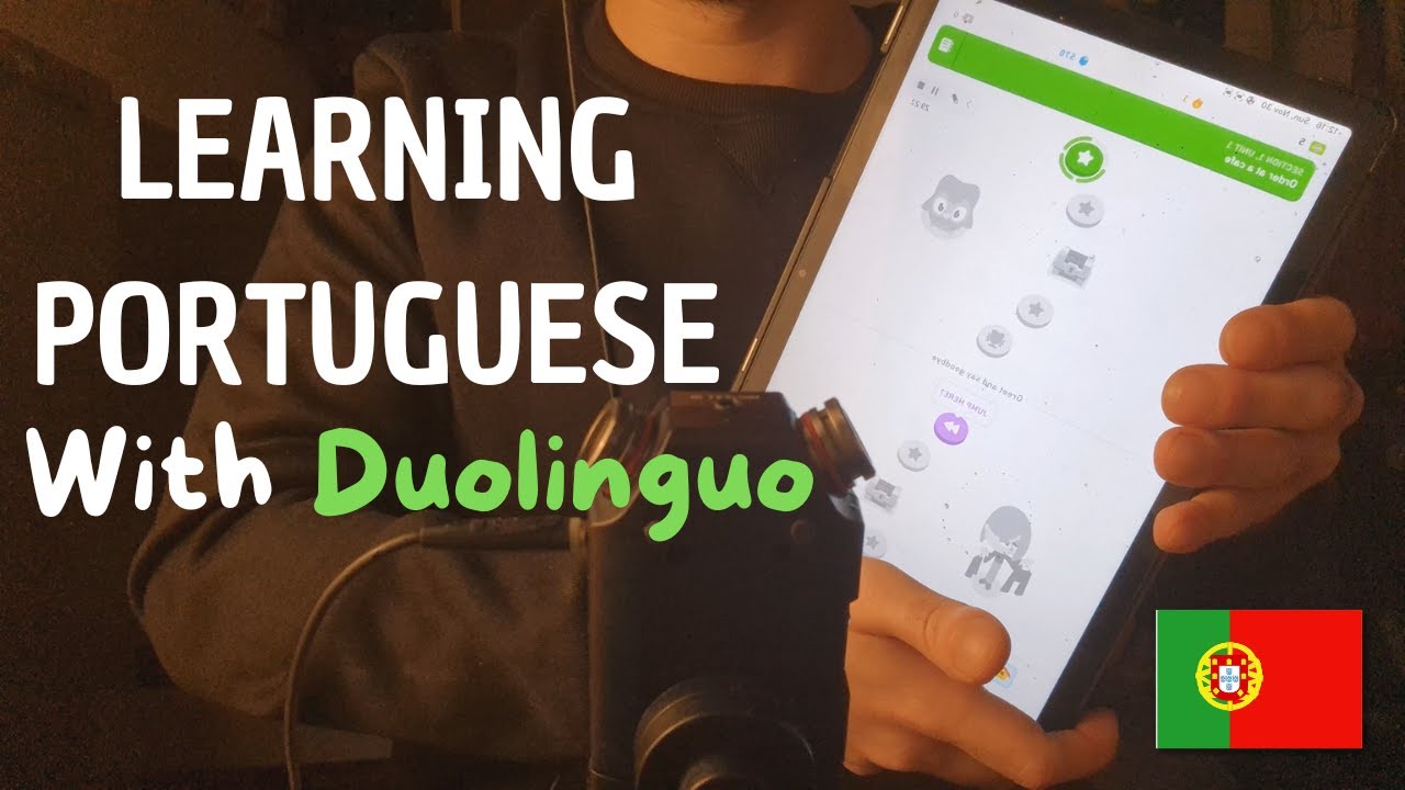 ASMR Learning Portuguese on Duolingo — Whispering & Soft Scratching Sounds