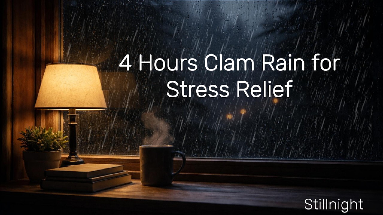 Clam Rain For Stress Relief | No Ads| 4 Hours | Stillnight