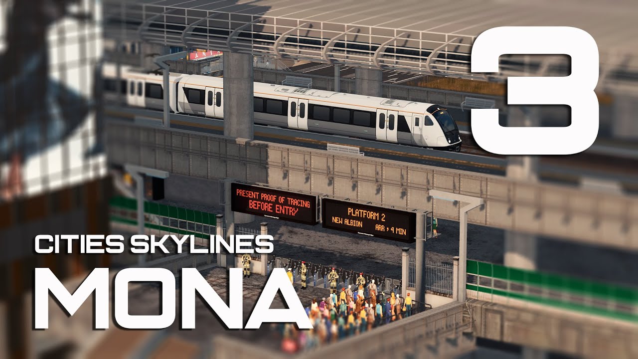03 | Fully custom elevated rail station - MONA - Cities: Skylines