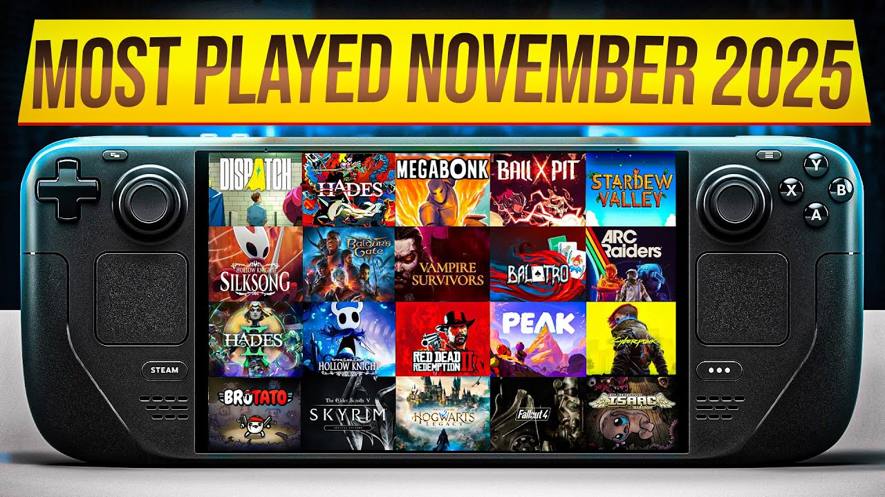 20 самых популярных игр Steam Deck за ноябрь