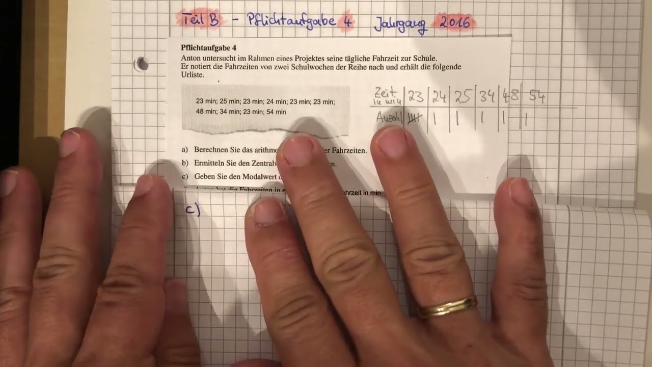 Prüfungsvorbereitung Realschulprüfung Mathematik in Sachsen Aufgabe B 4 (2016)