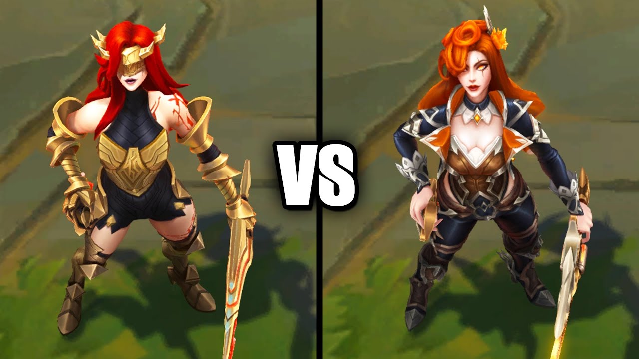 Chosen of the Wolf Katarina vs High Noon Katarina Skins Comparison (League of Legends)
