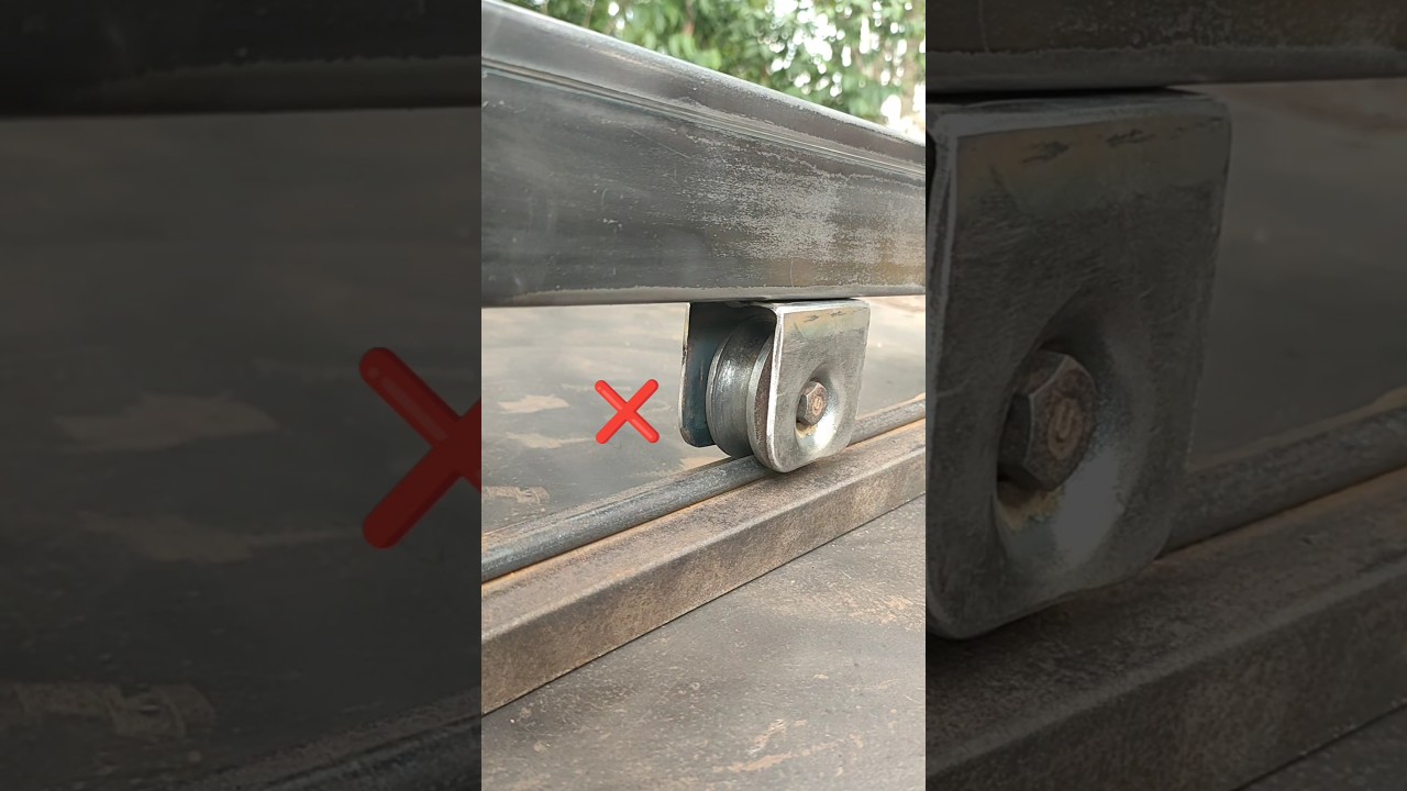 technique of welding gate wheels on square tubes