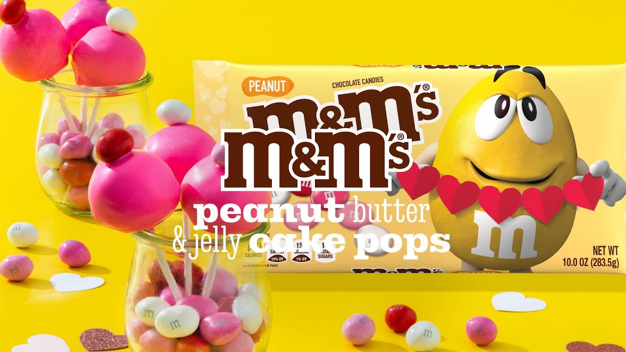 M&M’S Peanut Butter and Jelly Cake Pops