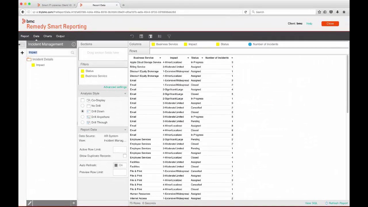 BMC Remedy Smart Reporting 9.1 - Reports and Charts: Part 1 Creating a report