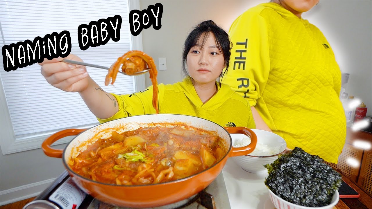 My Pregnancy Cravings Real Mukbang | Fermented Kimchi Pork Ribs Casserole