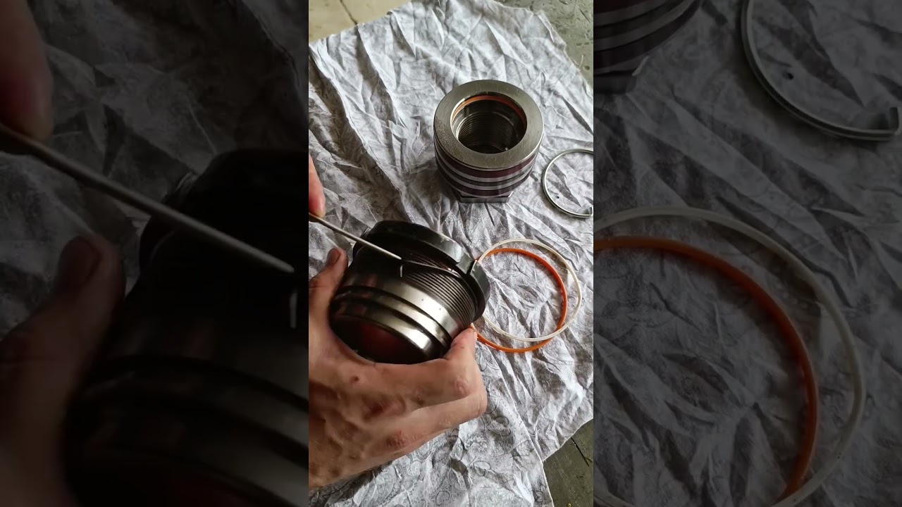 Quick hydraulic cylinder strip for seals!!  #hydrauliccylinder #cylinder #work #disassemble #shorts