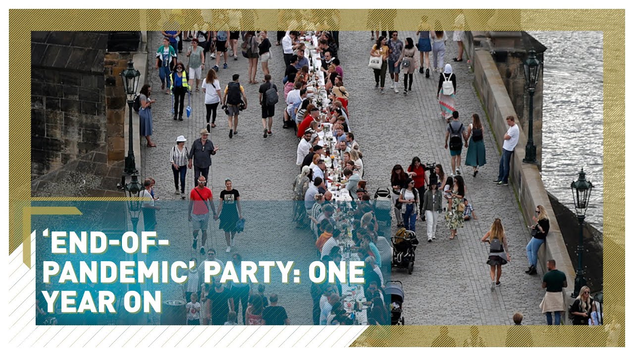 'End-of-pandemic' party: one year on