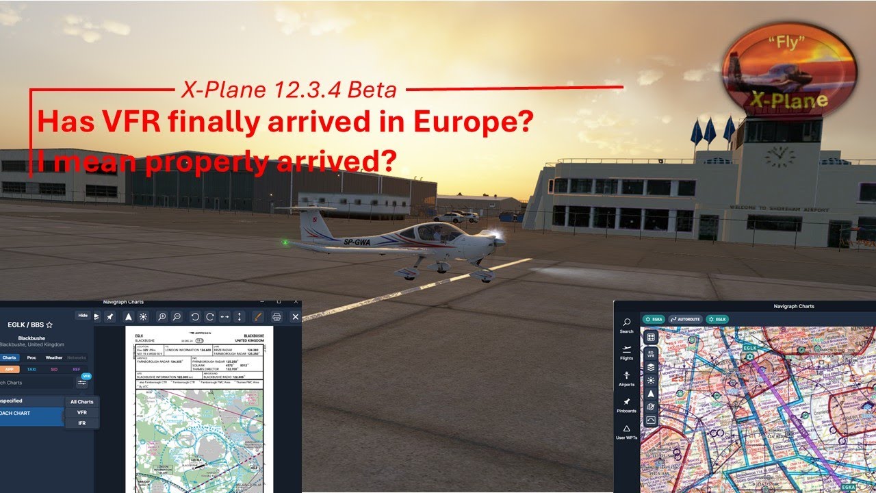Наконец-то в X-Plane появилась возможность полета по правилам визуальных полетов (VFR) в Европе? ...