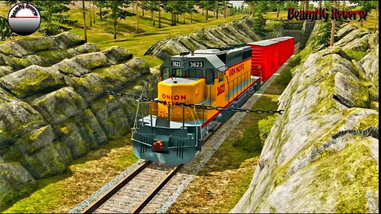 Trains vs Chain Crashes Reverse - BeamNG Drive
