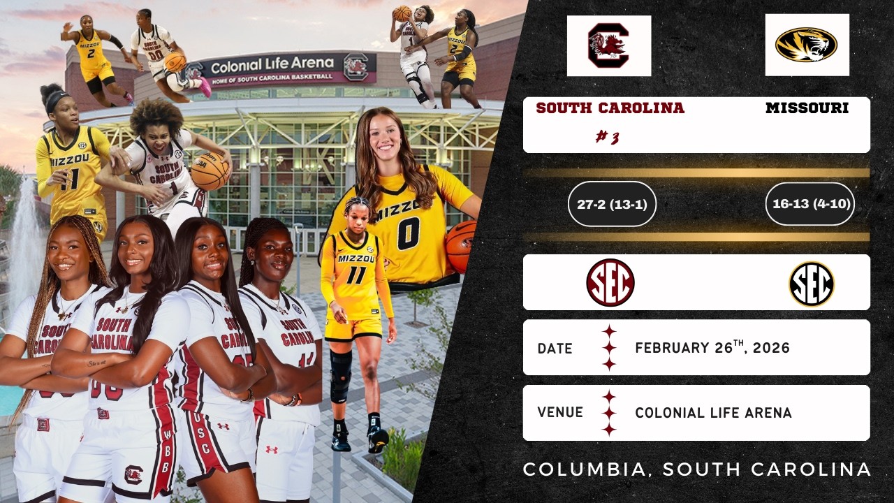 No. 3 South Carolina vs Missouri | SEC | 2.26.26