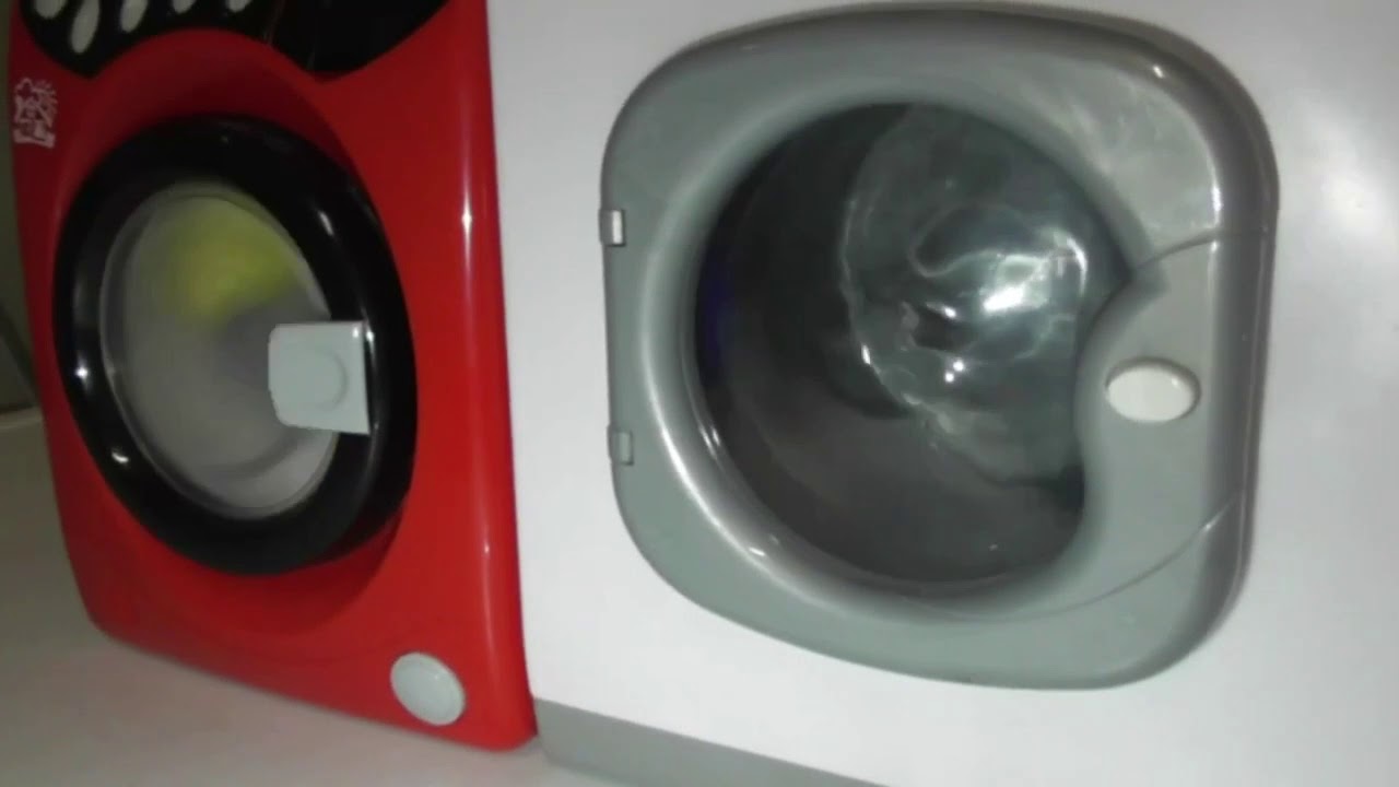 4 Battle Toy Wash Race Meine Erste vs Washmatic Casdon vs Miele W1 Twindos & AEG Electrolux Lavamat