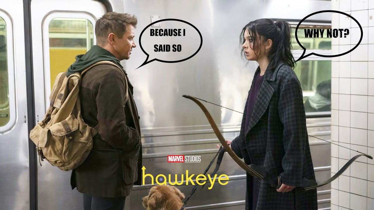 HAWKEYE AND KATE BISHOP HAVING A FATHER AND DAUGHTER REALIONSHIP FOR 4 MINUTES AND 25 SECONDS