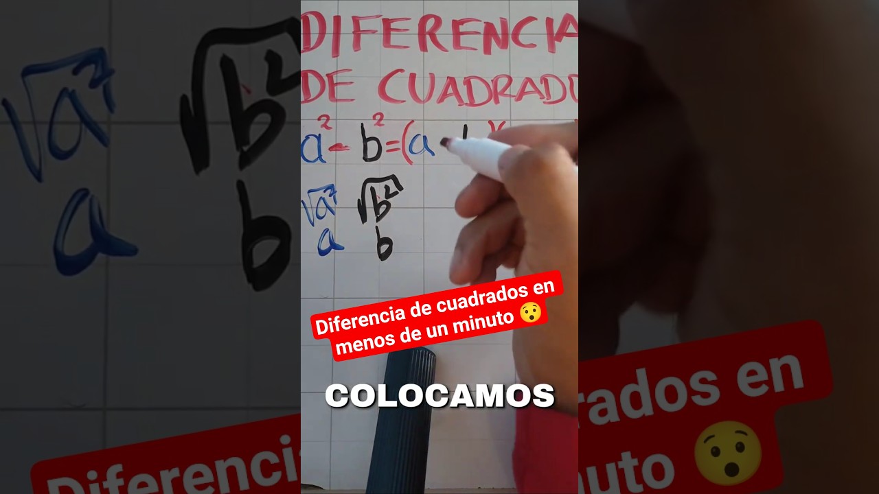 Diferencia de cuadrados en menos de un minuto 🧐😯🔣 