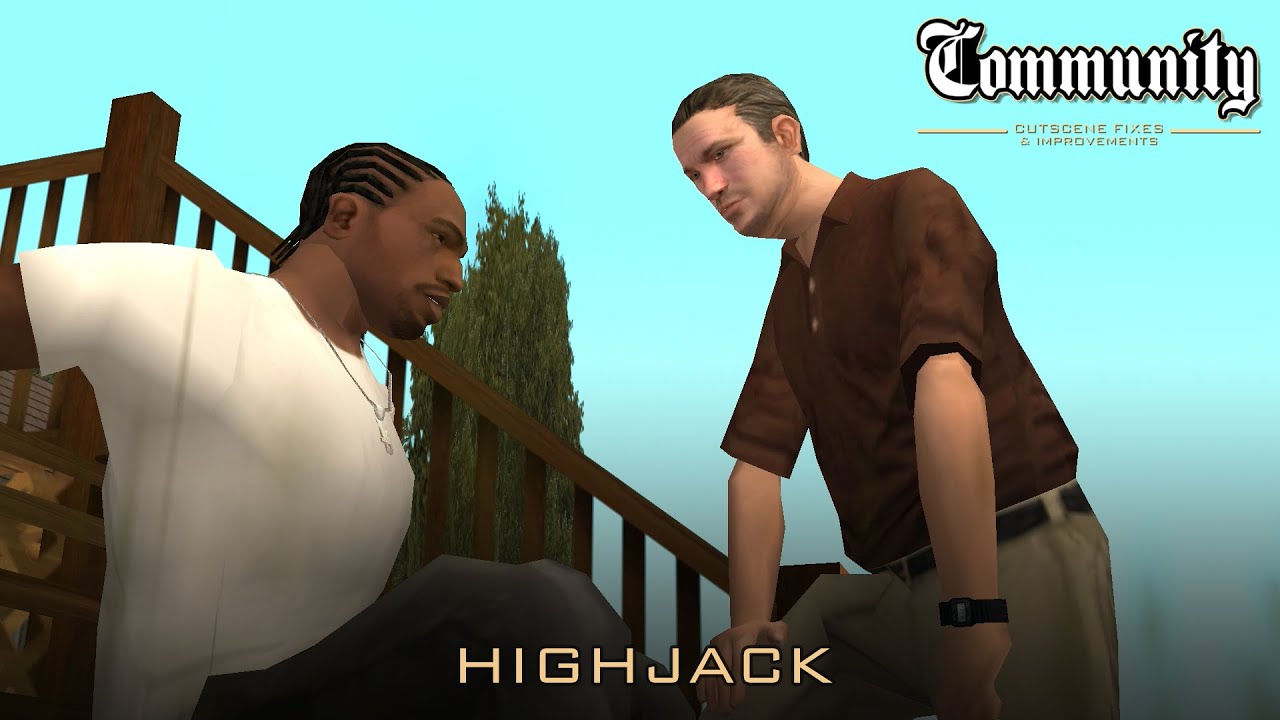 Мод для GTA SA Community Cutscene Fixes & Improves - Highjack