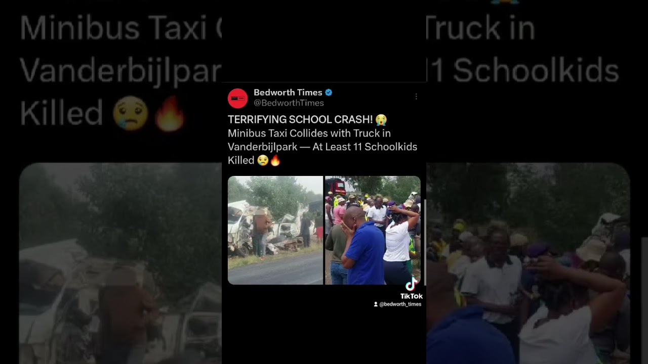 Breaking News: Tragic Minibus vs Truck Collision in Vanderbijlpark — 11 Children Killed