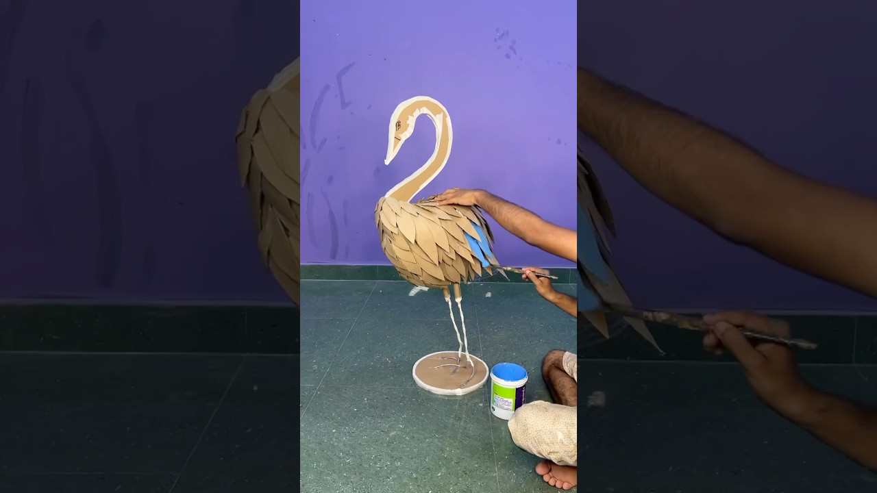 3d cardboard birds 🦢 for home decor #crafts #birds #DIY #fun #make