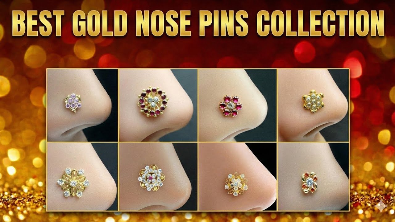 Most Beautiful Gold Nose Pin Collection // nose pin gold / gold bali 