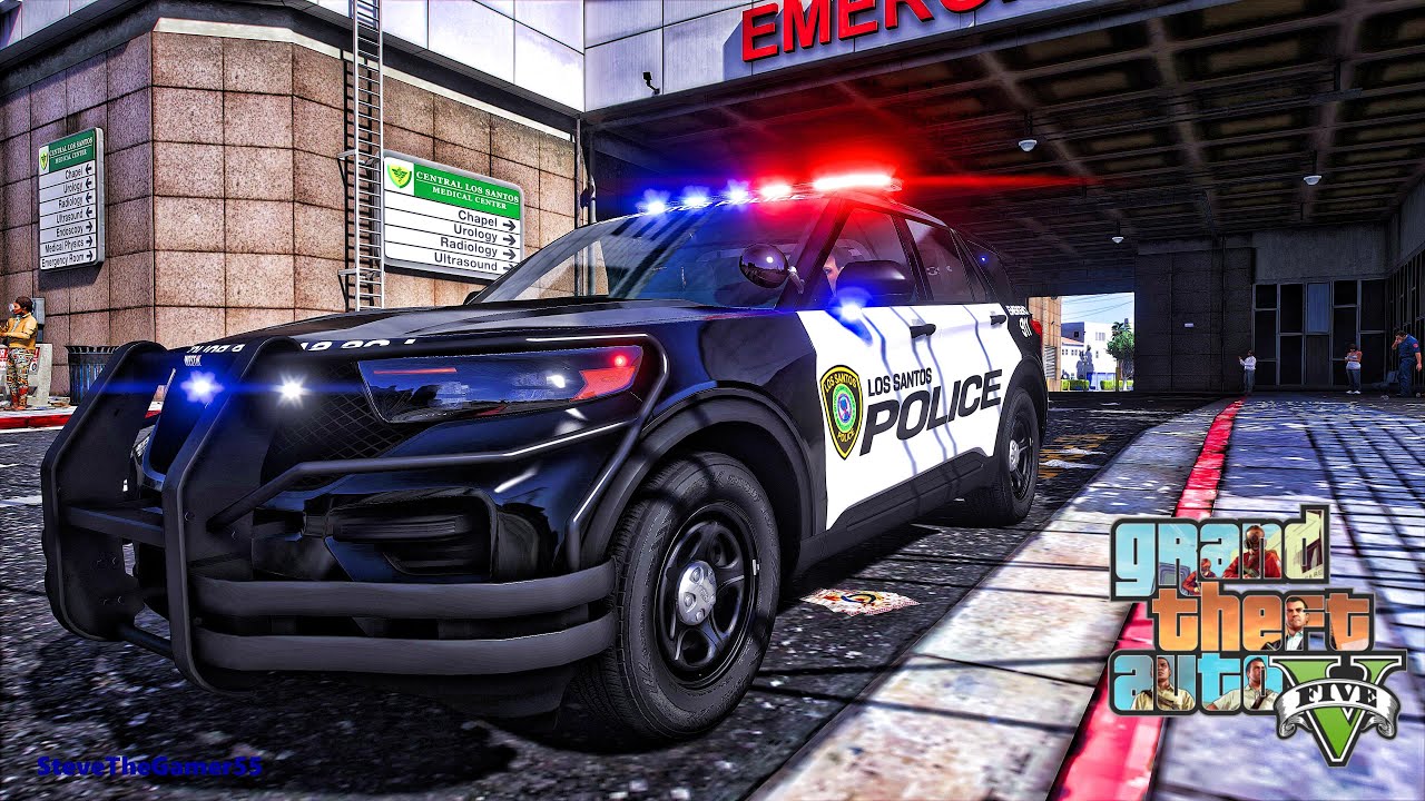 Playing GTA 5 As A POLICE OFFICER City Patrol| GTA 5 Lspdfr Mod| 4K