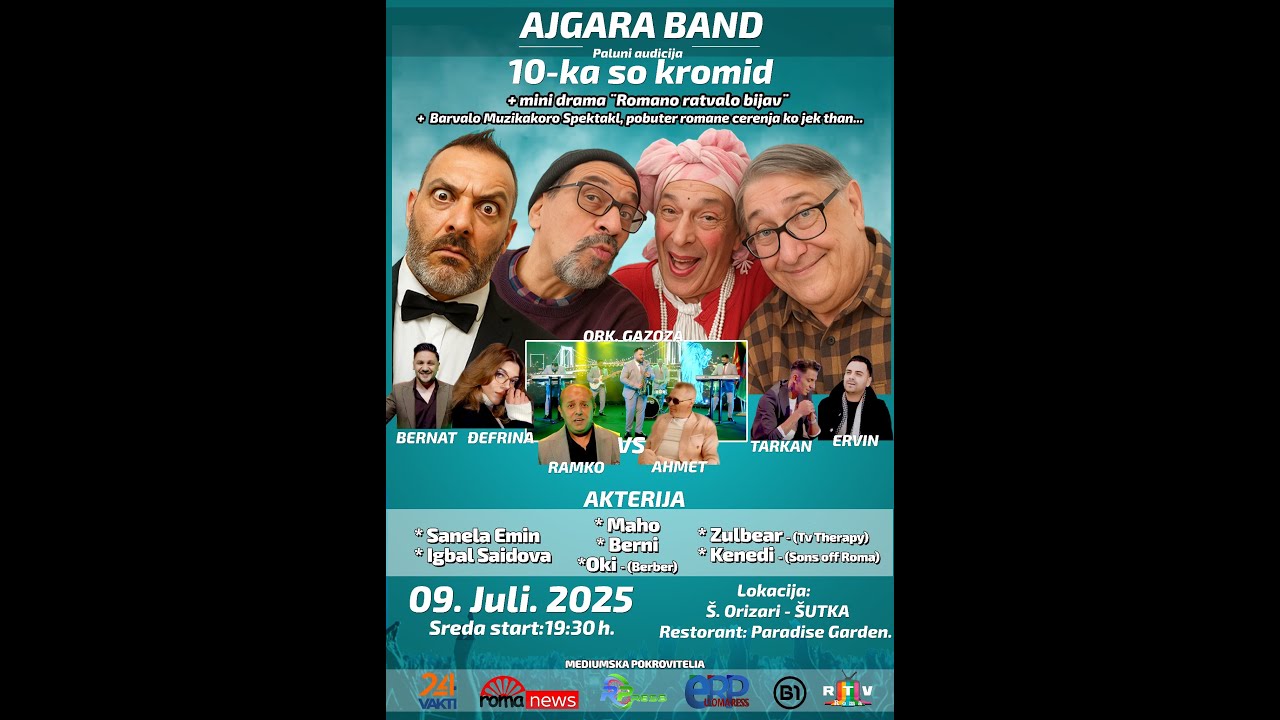 🎯 Paluni Audicija tari Ajgara bend 09.7( Juli) 2025 Shuto Orizari Sala PARADISE GARDEN
