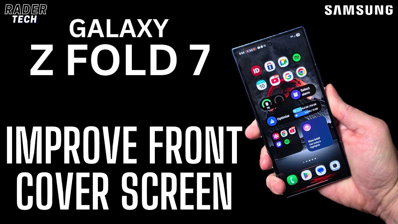 Исправление размера текста и интерфейса на передней крышке | Samsung Galaxy Z Fold 7