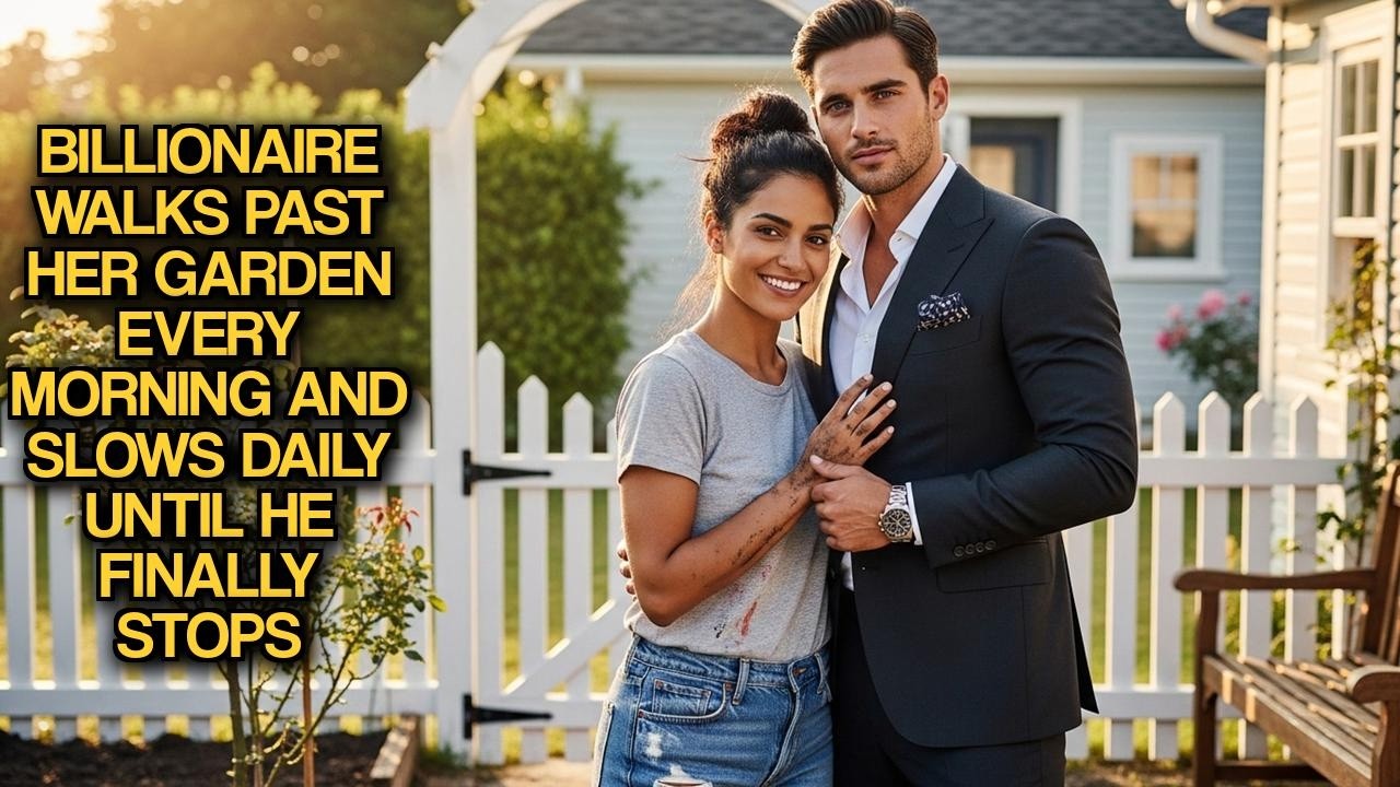 Billionaire Walks Past Her Garden Every Morning And Slows Daily Until He Finally Stops