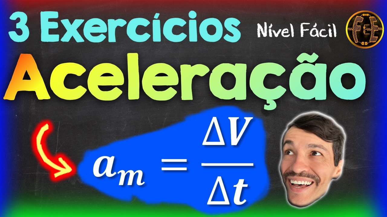 Aceleração média + 3 exercícios (nível fácil)