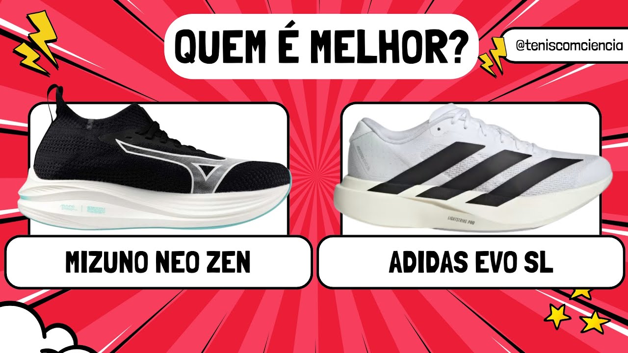 SUPER COMPARATIVO: ADIDAS EVO SL vs MIZUNO NEO ZEN. Qual é o MELHOR tênis?