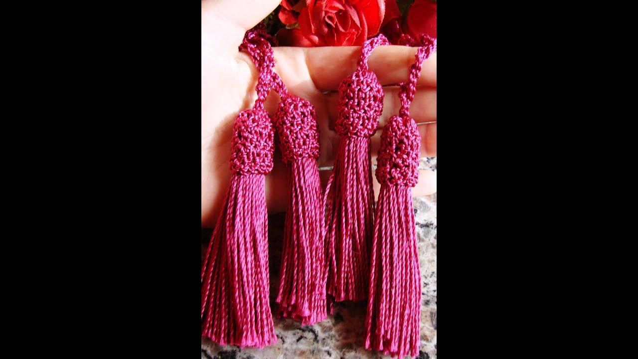 Tassel em linha de seda + dicas para aprender a fazer  anel mágico