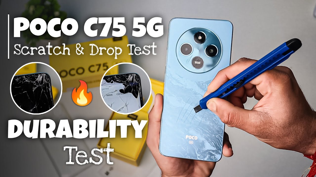 Poco C75 5G Durability Test | Scratch & Drop Test