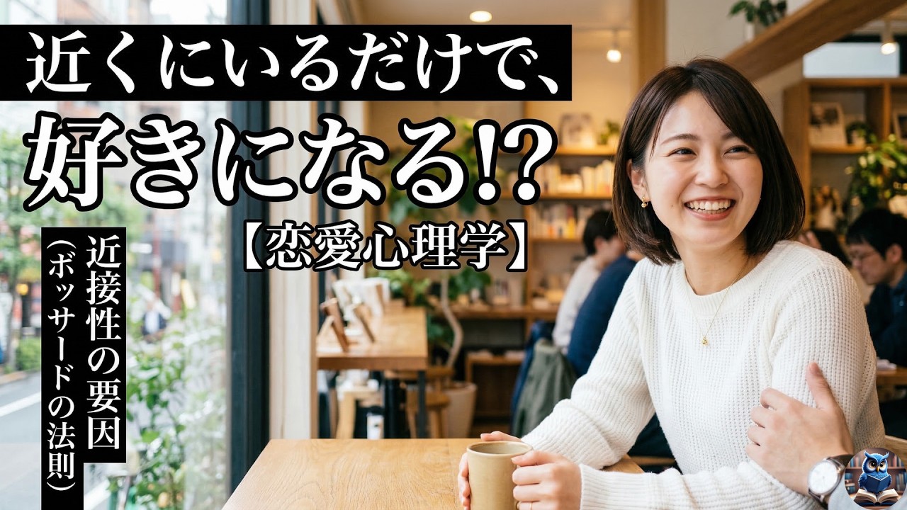 【恋愛心理学】「運命の人より『隣の席の人』？MITの研究でわかった恋に落ちる条件」【ボッサードの法則】