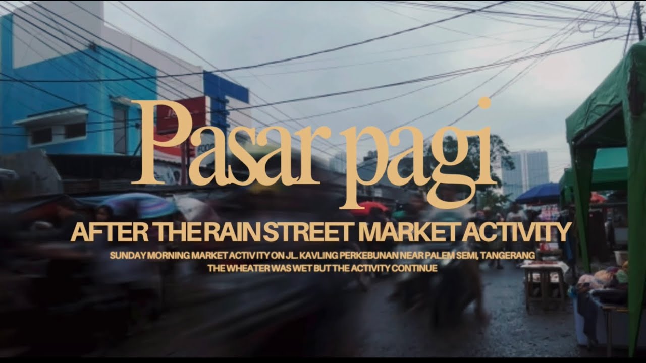 Sunday Morning Street Market after the rain ☔️ | Virtual Tour sepeda