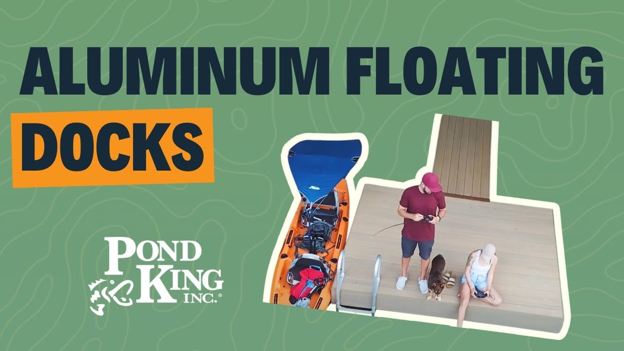 Pond King Aluminum Framed Floating Dock Delivery and Installation