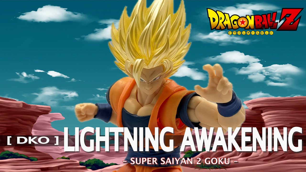 Обзор скульптуры головы Гоку из DKO Lightning Awakening Super Saiyan 2