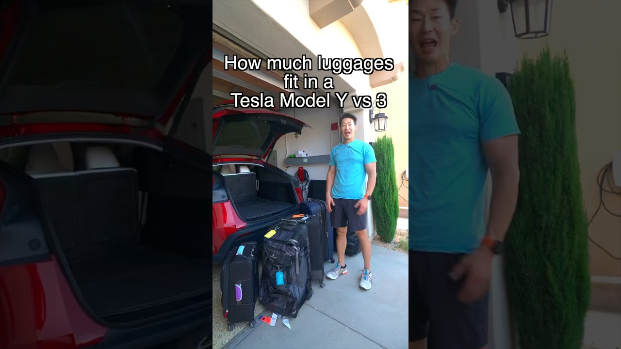 Tesla Model Y vs 3 Luggage Test
