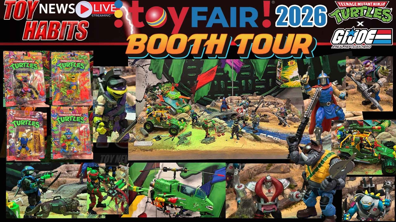 Экскурсия по стендам TMNT GI Joe Crossover and Classics на выставке Toy Fair 2026.