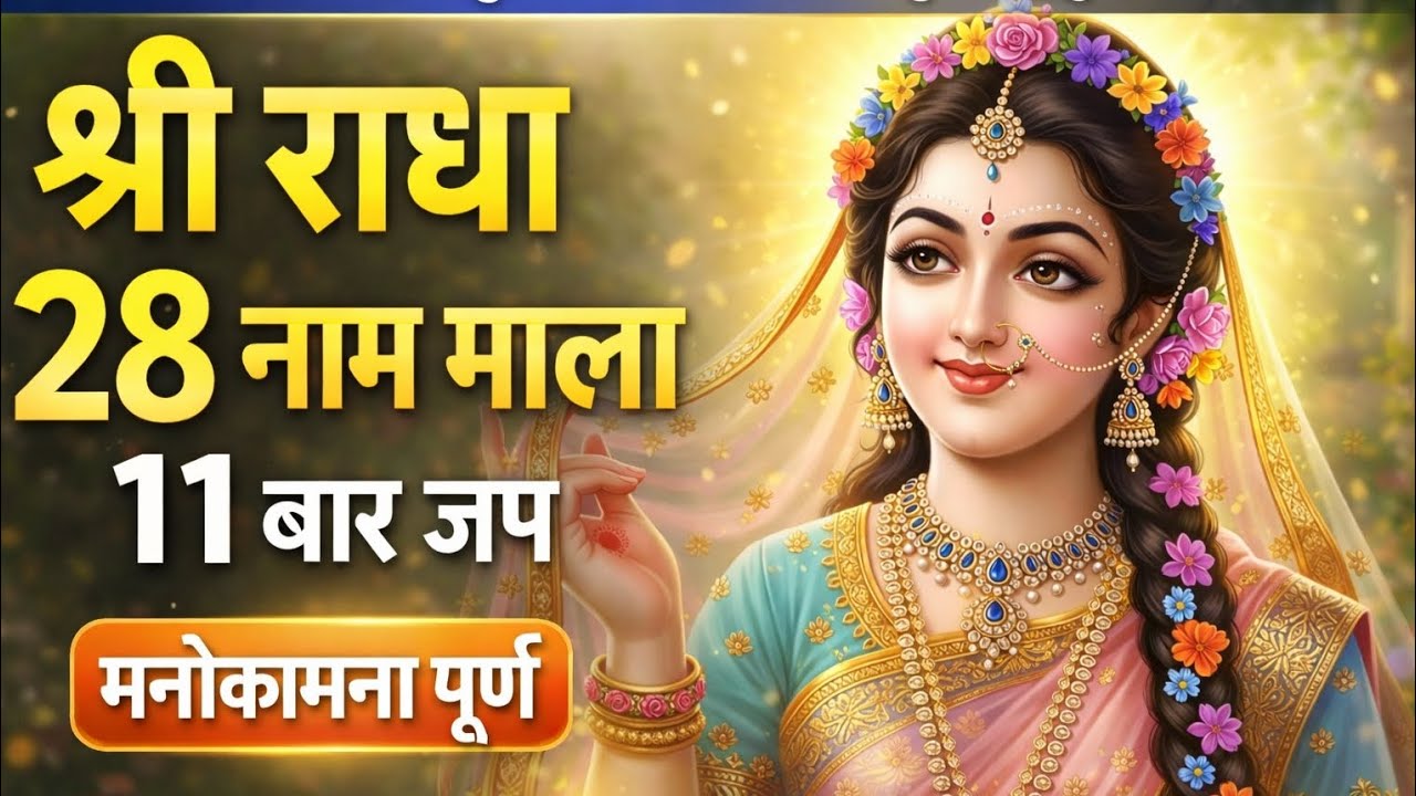 राधा रानी 28 नाम माला (11 बार) | सिर्फ सुनो और चमत्कार देखो 🙏 | Radharani 28 Naam Jaap | meditation