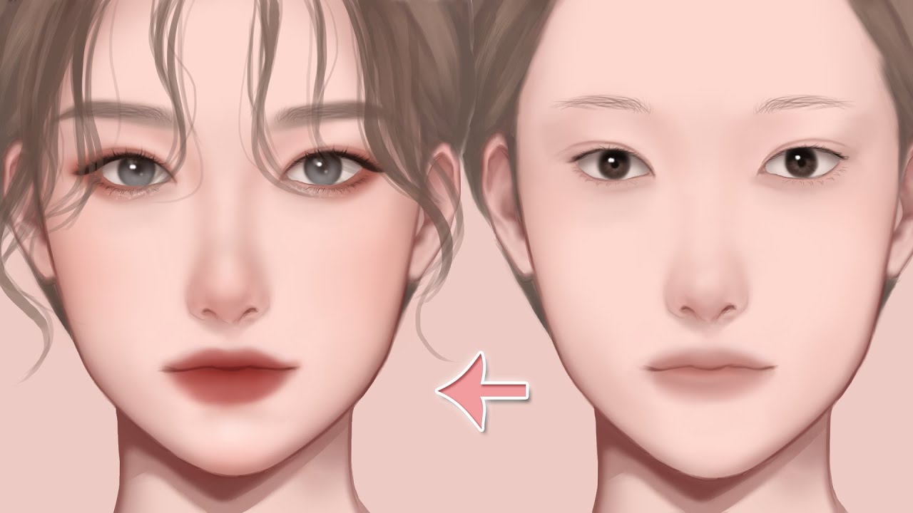 MAKEUP ANIMATION | 긴 얼굴을 짧아보이게 노력하는 메이크업 | WAY A