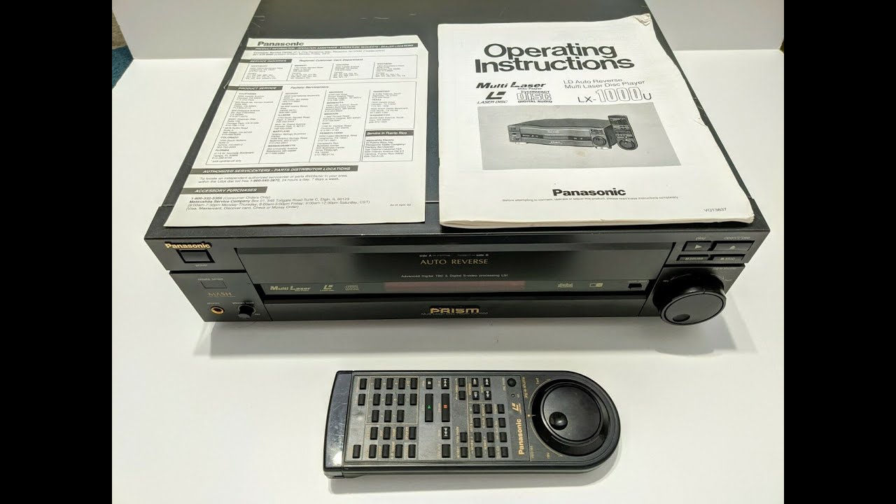 My New Panasonic LX 1000U LaserDisc Player