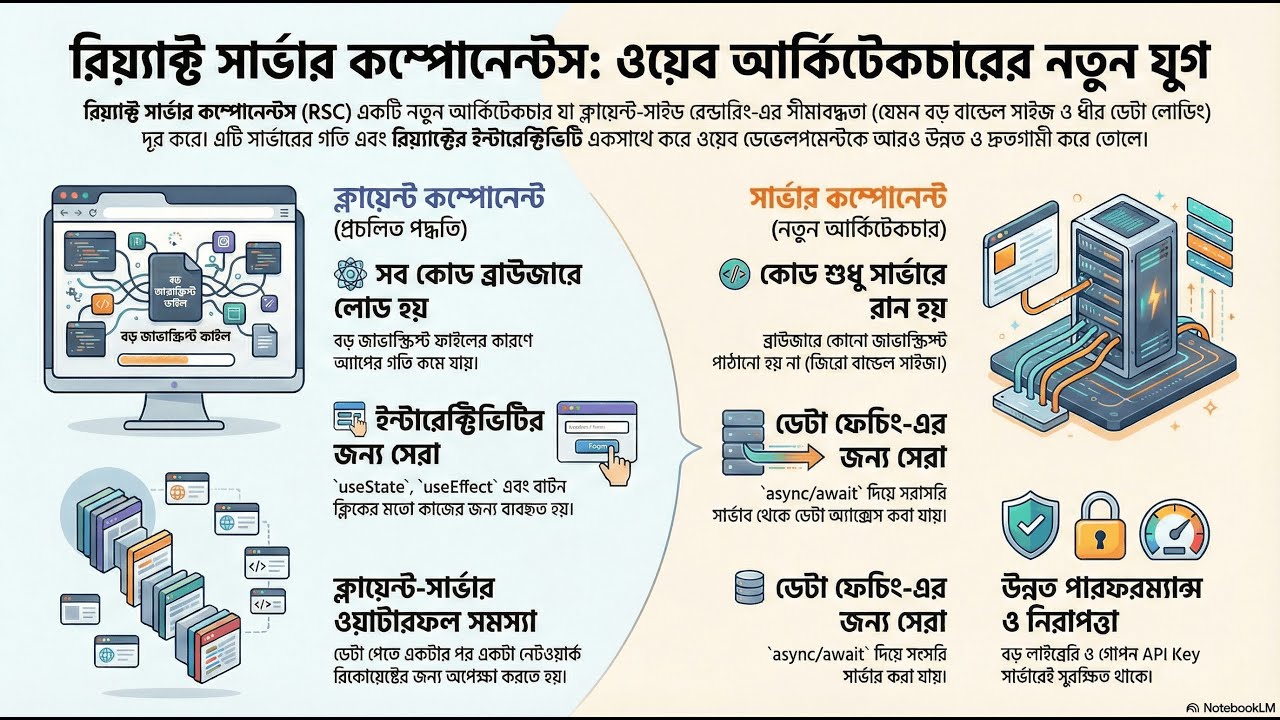 রিয়্যাক্ট সার্ভার কম্পোনেন্টস 🔥 | React Server Components Explained