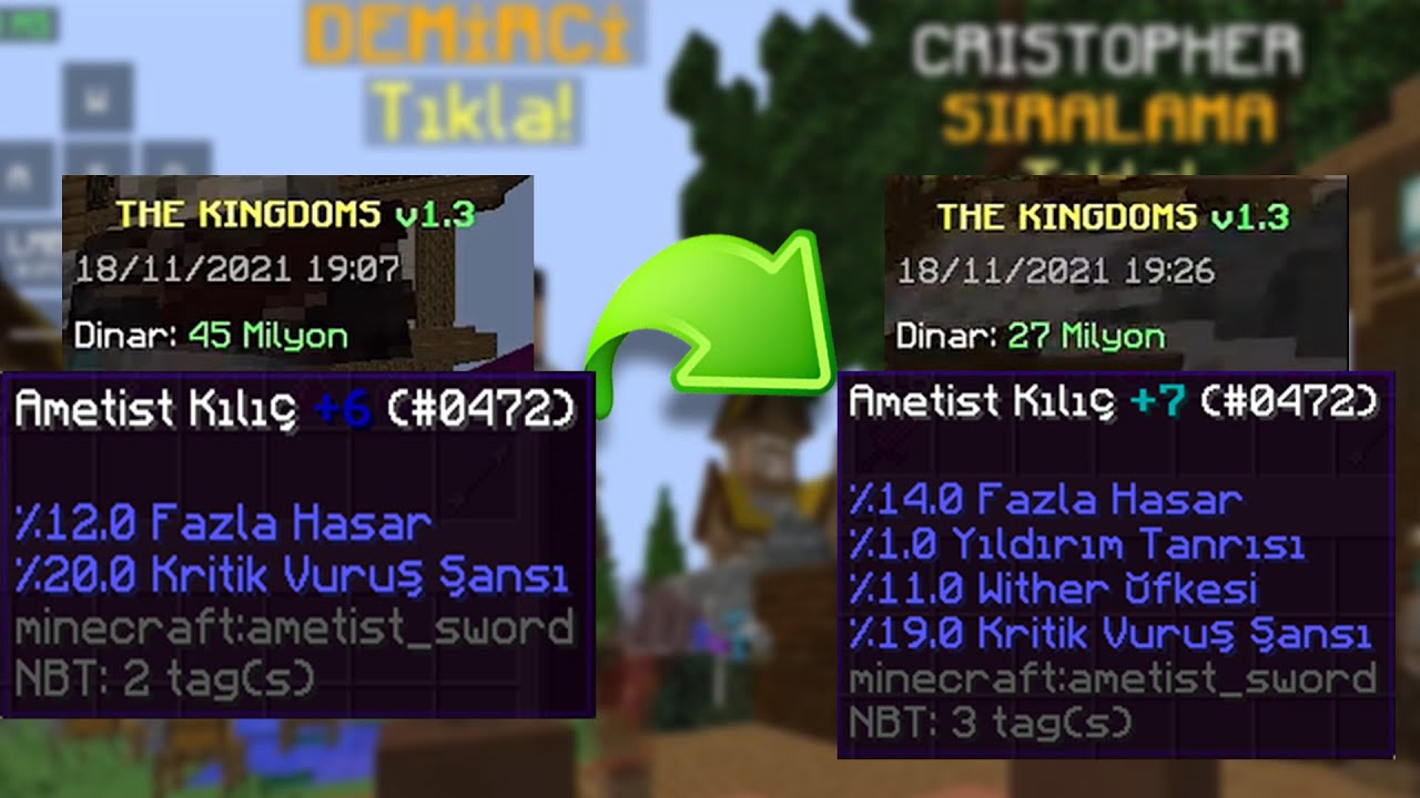 18 MİLYON DİNAR HARCAYIP +7 KILIÇ YAPTIK!! -craftrise the kingdoms