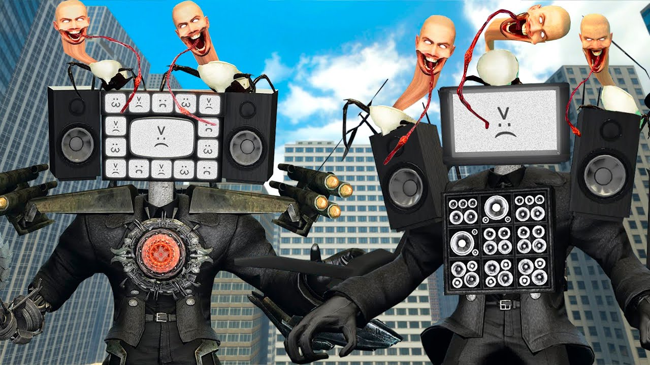 NEW GOD TV MAN BOSS AND NEW TITAN TV MAN BOSS VS MECHA CRAB CONTROLS! In Garrys Mod!