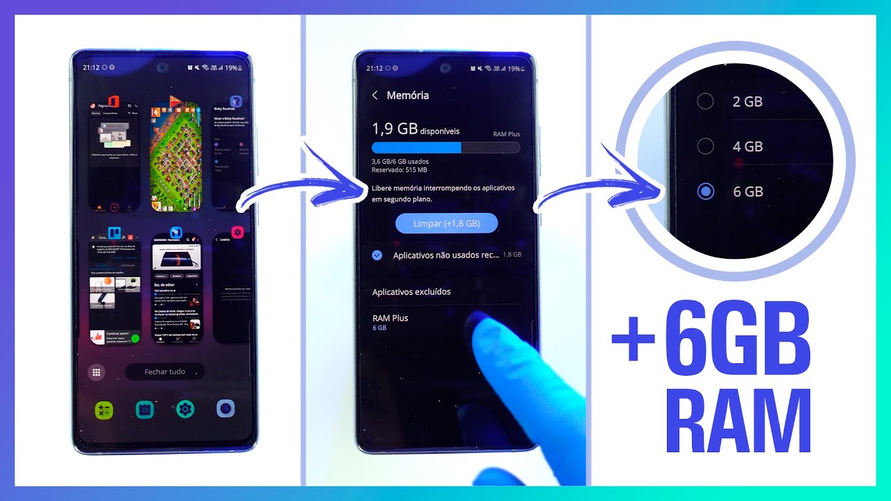 🌀 Como aumentar MUITO a mem&oacute;ria RAM do seu Samsung #shorts