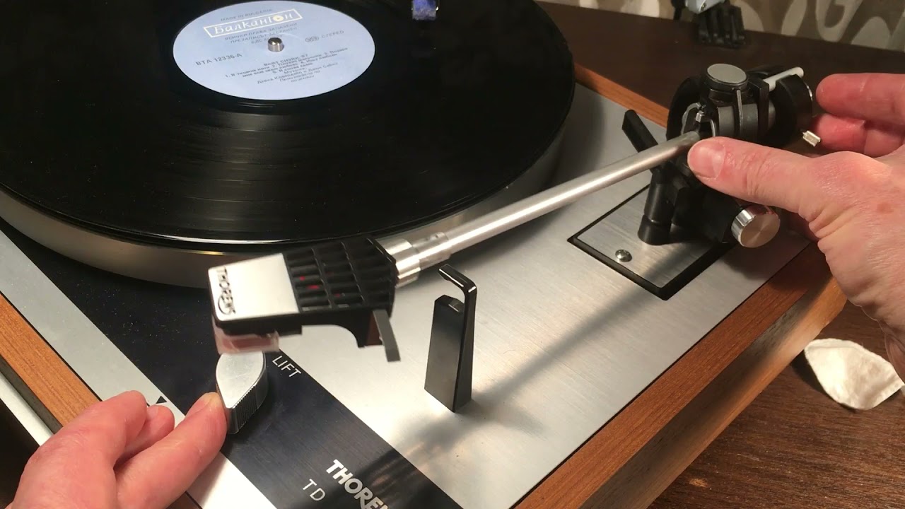 Thorens TD 145 настройка тонарма. setting up the tonearm