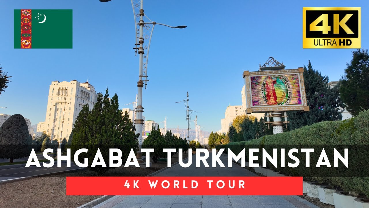 🇹🇲Ashgabat 4k walk - Turkmenistan 4K Morning Walking Tour｜Nov 2024