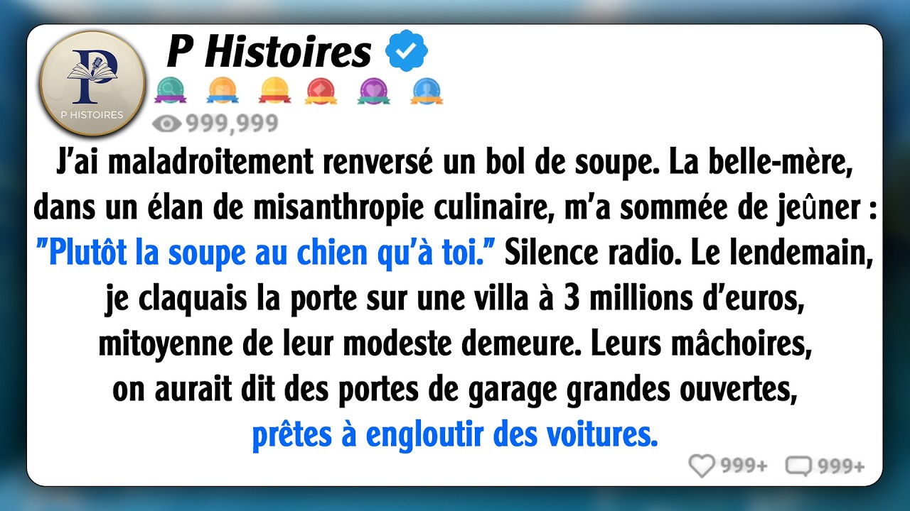 J'ai accidentellement renversé la soupe et ma belle-mère m'a forcée à jeûner en disant : « je...