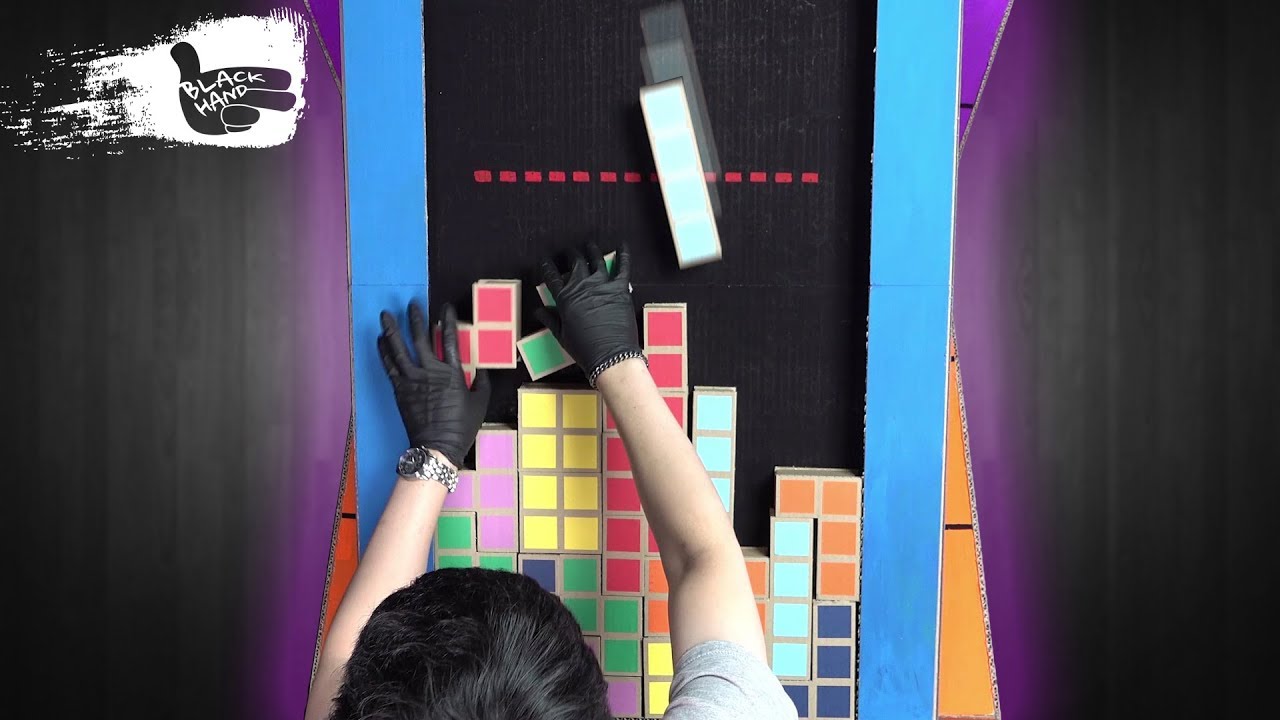 DIY Tetris game from Cardboard
