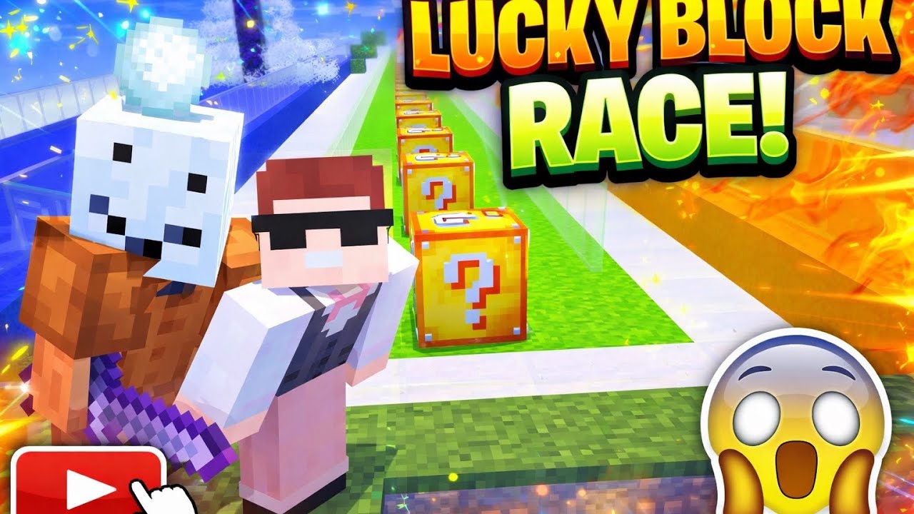 LUCKY BLOCK RACE EXTREM în Minecraft 😱 Am avut NOROC sau GHINION?!
