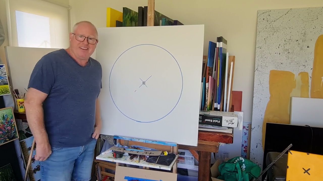 How I Draw a Perfect Circle on a Large Stretched Canvas