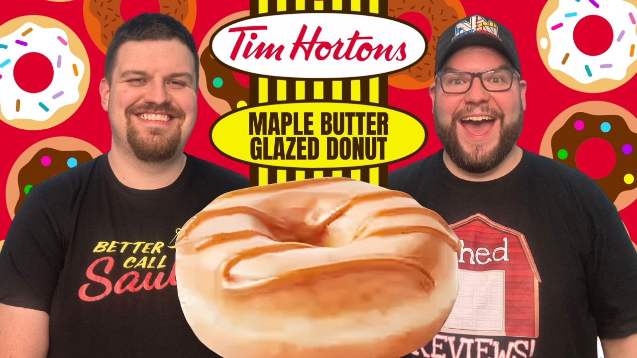 Обзор нового пончика Tim Hortons с кленовой глазурью!